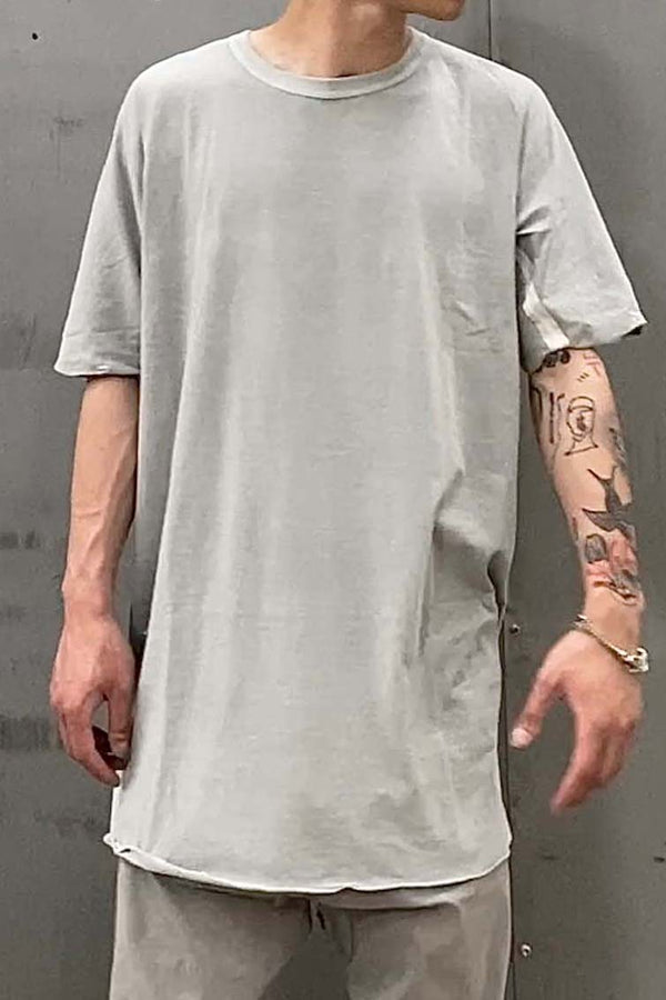 BORIS BIDJAN SABERI Short Sleeve T-Shirt TS ONE PIECE ST RF F035 Light Grey